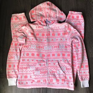 SO Intimates, Pink And White Small Pajama Onesie